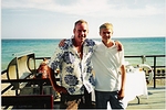 Alex, alias "Crackling" on the beach in Brighton with Fatboy Silm